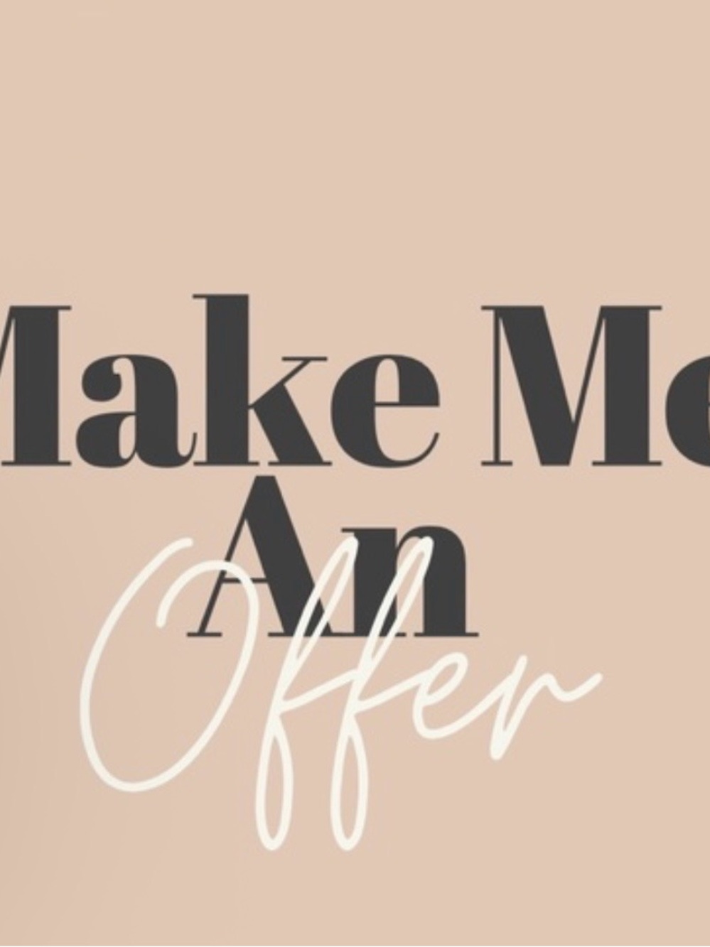 Make an Offer! Pink Graphic Sign - Picture 2 of 3